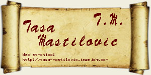Tasa Mastilović vizit kartica